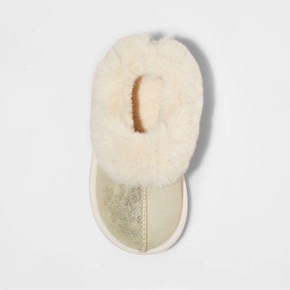 Cat and Jack Toddler Girls Channing Clog Slippers Gold - Picture 7 of 8